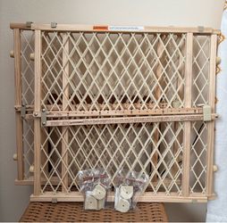 Pair of EvenFlo Wood Baby/Small Dog Gates