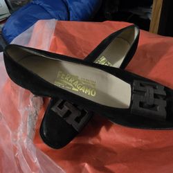 Salvatore Ferragamo Bkack Suede Shoes Women Sice 5