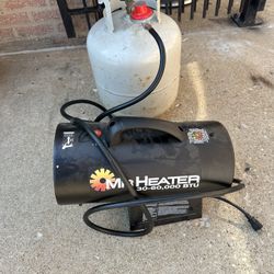 Contractor Series 60,000 BTU Forced Air Propane Outdoor Space Heater with 10 ft. Hose and Regulator