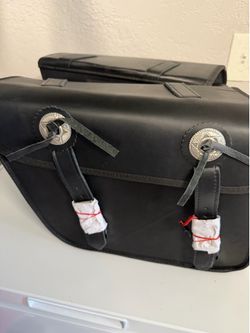 DREAM APPAREL leather saddlebags.