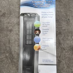 Tower Fan All In One With Heater, Humidifier, Air Purifier Brand New FIRM