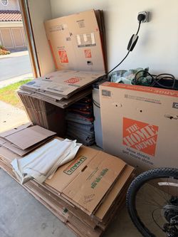 Moving boxes and blankets