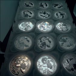 2020 chinese silver pandas in MINT TRAY