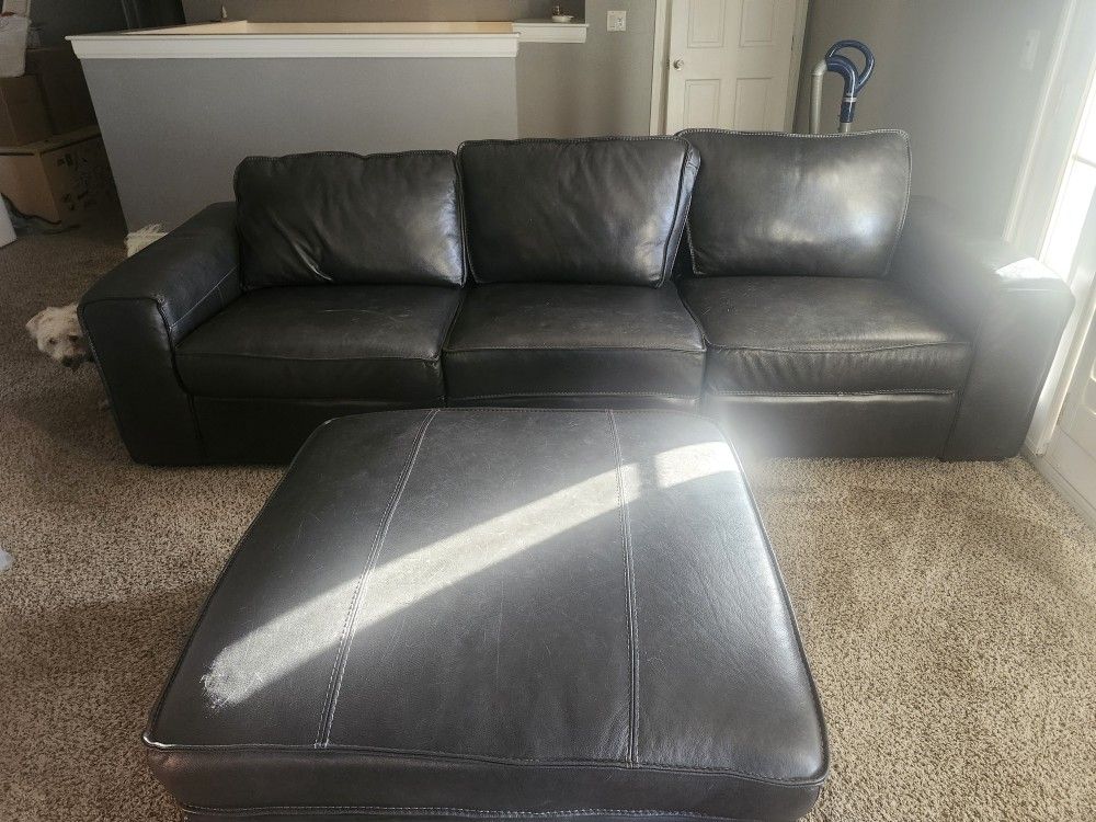 Black Leather Couch