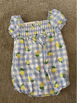 Janie and Jack lemon romper