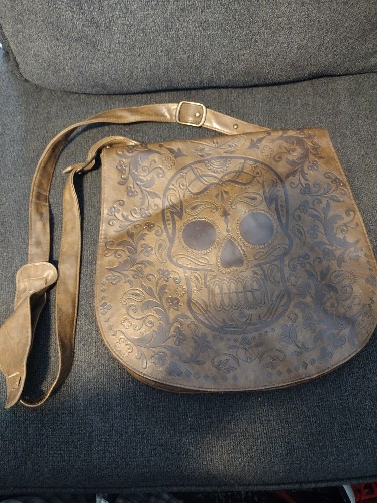 LOUNGEFLY SUGAR SKULL MESSENGER BAG