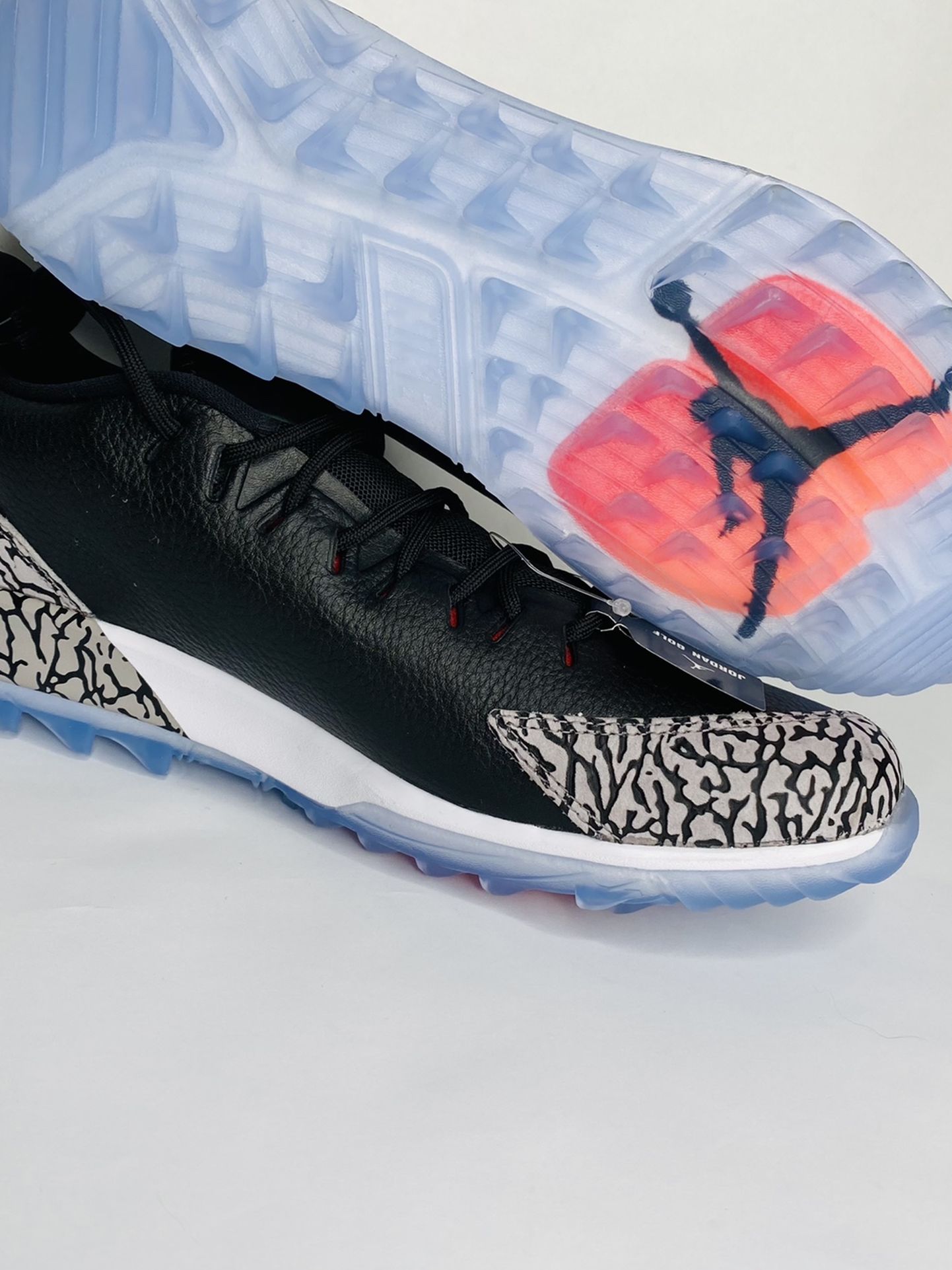 NEW Nike Jordan ADG Golf Shoes Black/White/Cement Grey/Fire Red