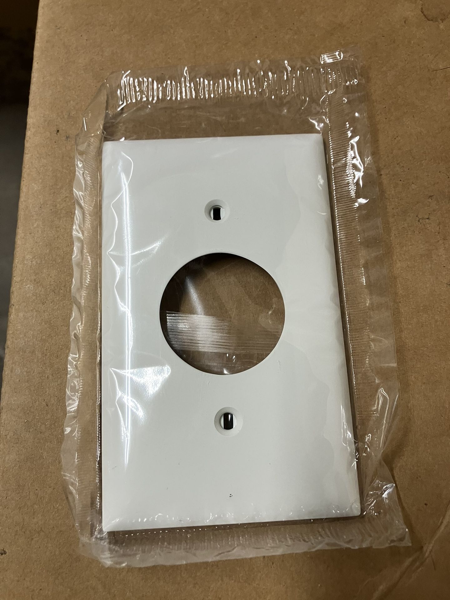 Box of 20-Mulberry Endura 1 Gang Single White Lexan Plates - New