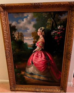 Portrait of a Victorian Noble Woman , Oil painting on canvas - $450