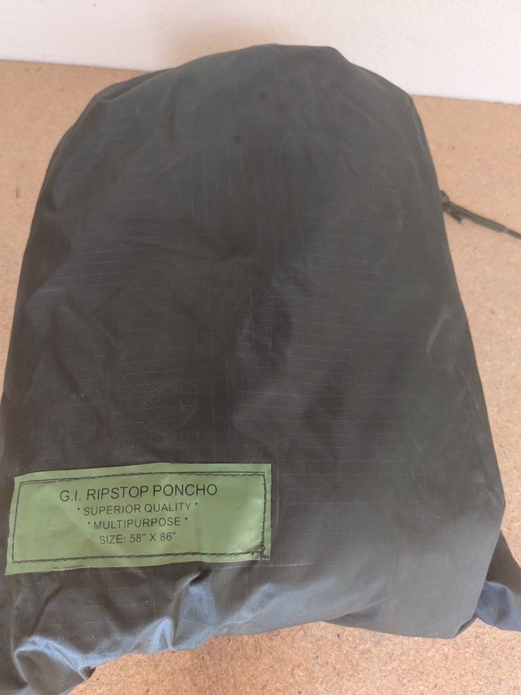 Brand New G.I. Ripstop Poncho – Superior Quality, Multipurpose, Military-Grade 58" x 86" – Perfect for Outdoor Adventures!
