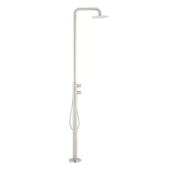 NEW Signature Hardware Stainless Outdoor Shower Panel – Freestanding Pool Shower
