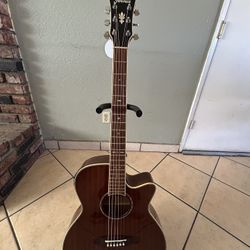 Ibanez AEG12II-NT AEG Series Acoustic Electric Guitar in Natural High Gloss With hard case.