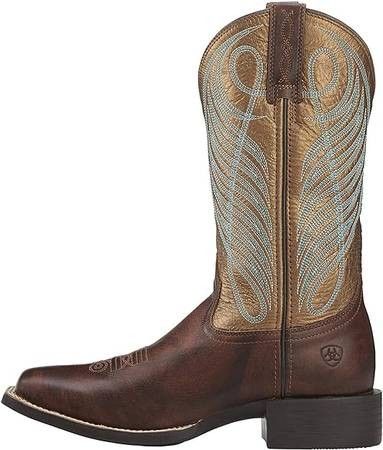 NEW SZ 9 Ariat Women Western Cowboy Boots Cowgirl Round Up Wide Square Toe