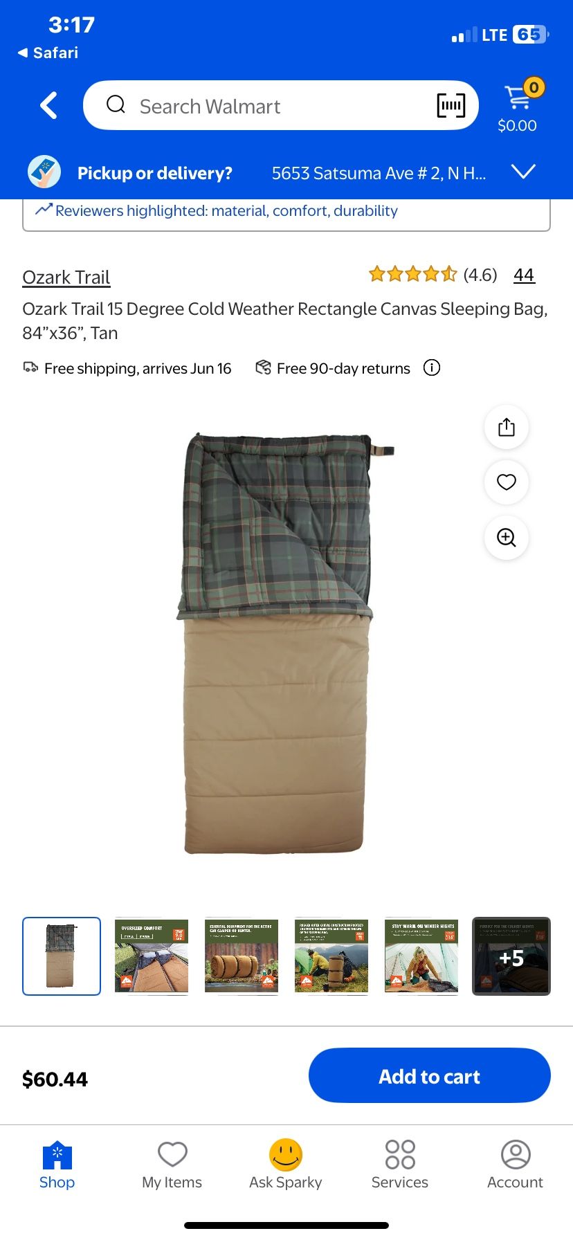 Heavy Duty Sleeping Bag (Ozark trail)