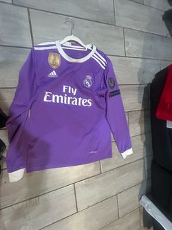Real Madrid Adidas Purple Away Long Sleeve Jersey