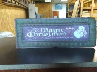Christmas sign with ornaments