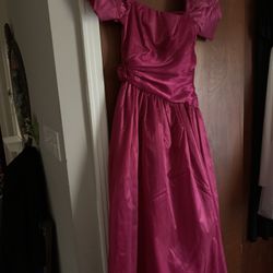 Vintage Raspberry Pink Gown
