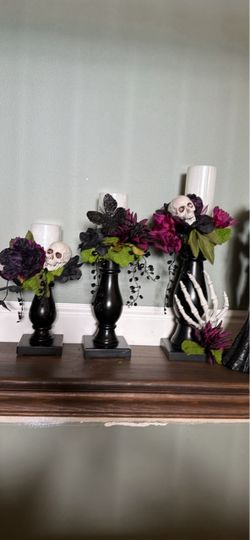 Halloween candle holder set