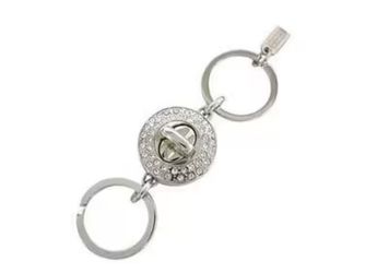 Coach Crystal/ Silver Bling Valet Keychain Fob NWT
