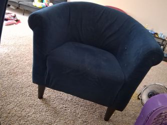 Blue arm chair