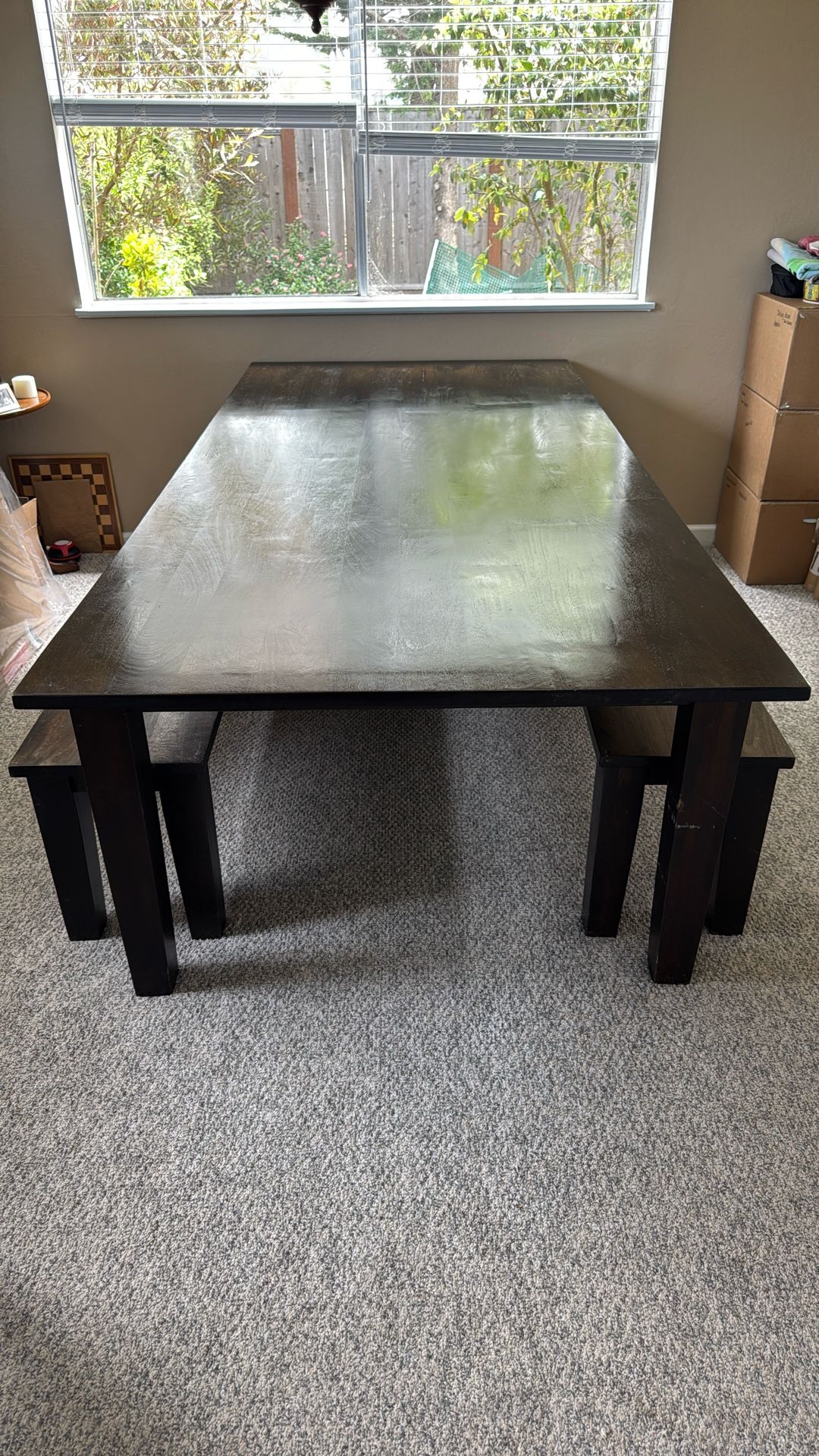 Crate and Barrel Mango Wood Dining Table