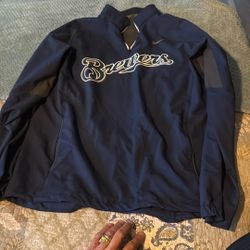 Baseball Brewers Pullover Big Large