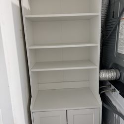 White Shelf With Storage