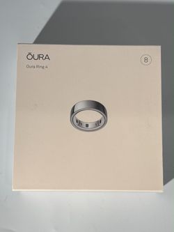 OURA RING 4 Silver (Size 8) -New Sealed -Health Tracking Ring