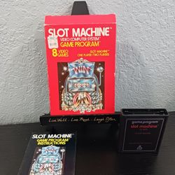 Atari 2600 Slot Machine CIB Complete w/ Box Manual & Catalog Vintage 1979 Video