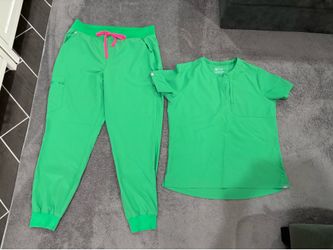 L/XL FIGS Safety Green FreeX Scrub Set