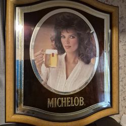1983 This Is Beautiful MICHELOB Beer Mirror Sign.  The Size Is 16" X 13 1/4" 