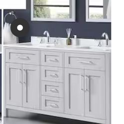 Tahoe 72 in. Double Sink White Bath Vanity
