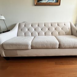 Maxhome loveseat sofa microfiber Ivory color- Made In USA