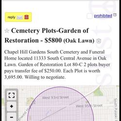 2 cemetery plots at chapel hill gardens 