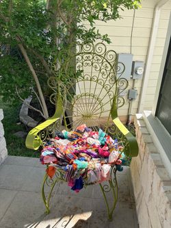 vintage peacock garden chair
