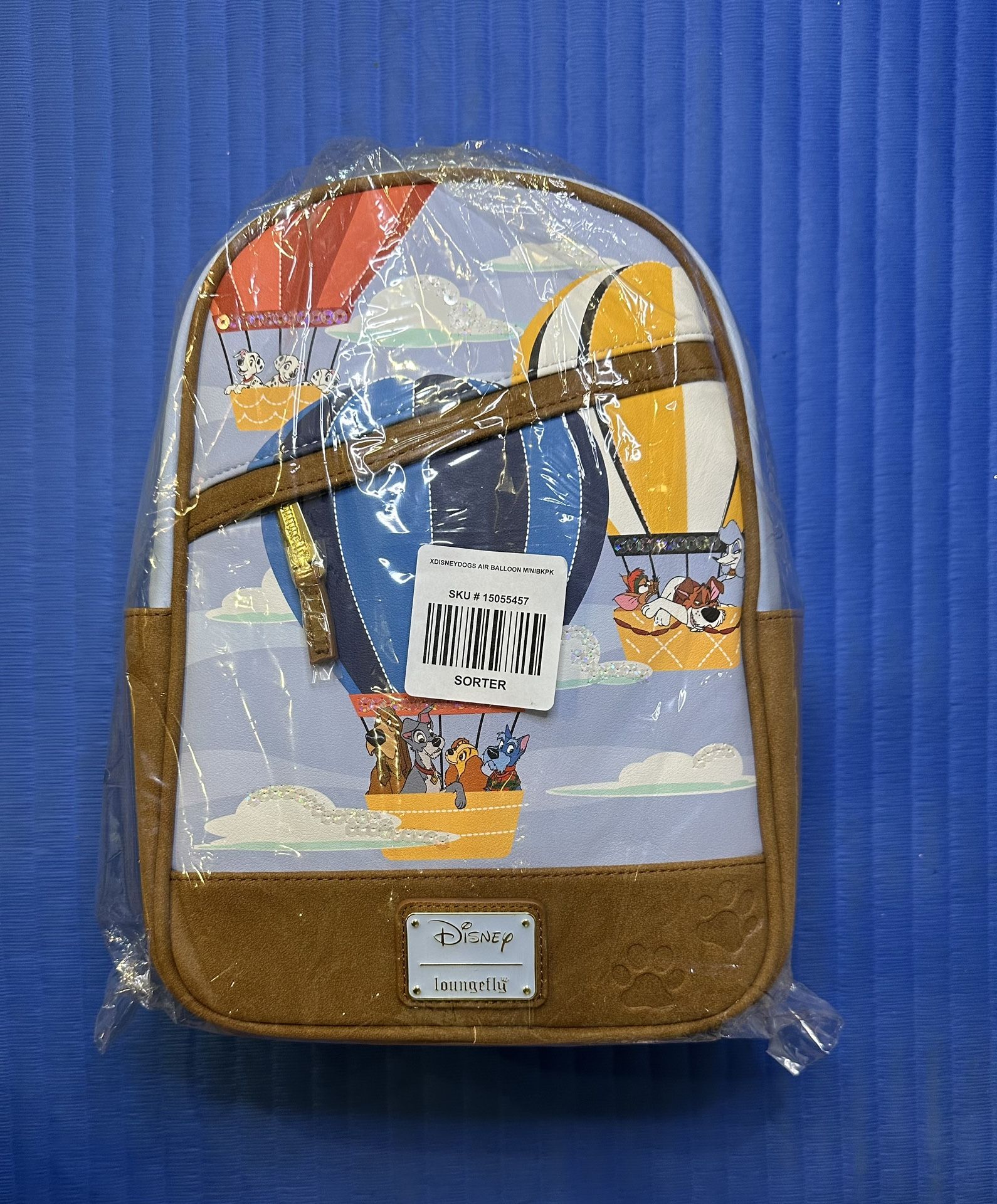 Loungefly Disney Dogs in Hot Air Balloon Mini Backpack NWTS  display picture 1