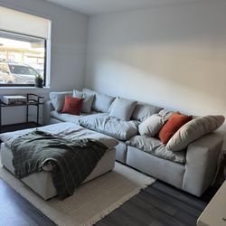 Posh dove 3PC Modular Couch With Ottoman 