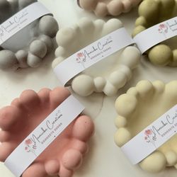 Cloud Bubble Trinket Dish – Minimalist Jewelry Holder, Candle Holder, Concrete Home Decor, Cloud Ring Dish, Vanity Organizers, Pastel Tray