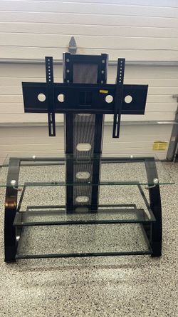 Robust Temper glass TV stand and entertainment center - 150 lb / 90 inch