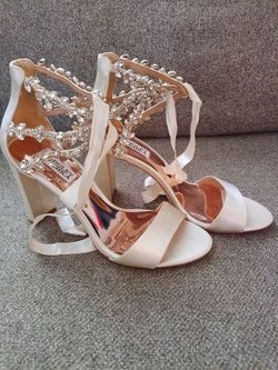 Badgley Mischka Everafter Bridal Shoes (Size 8.5, Like New)