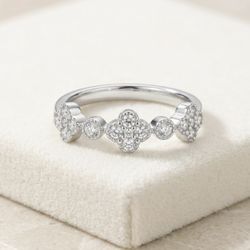 Moissanite Silver Ring