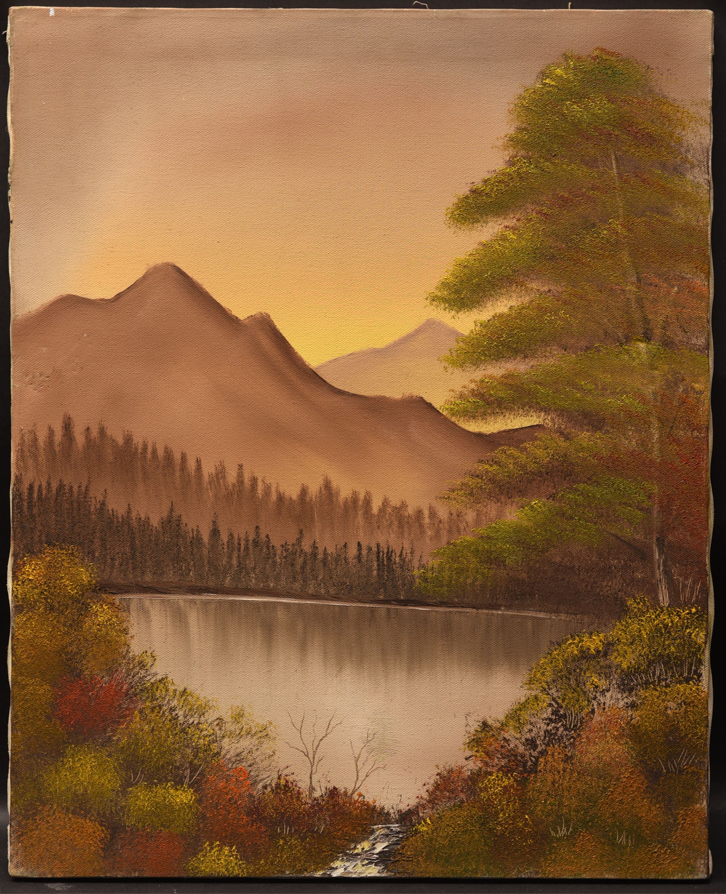 Lake and Mountin Oil On Canvas