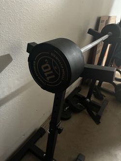 Titan Fitness 110 lb Fixed Barbell & More