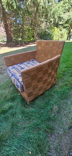 Vintage Fong Brothers Woven Accent Armchair - Boho / MCM Rattan Style

[$150 OBO]