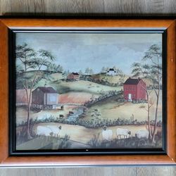 Barbara Jeffords Gazing Off Offset Lithograph 23x19 Rural Americana