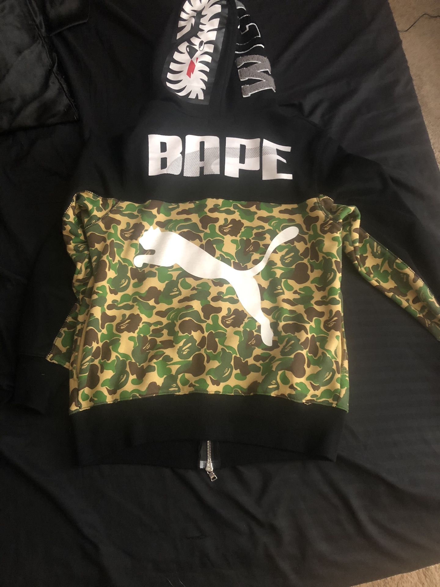 Puma Bape Camo hoodie medium size for sale