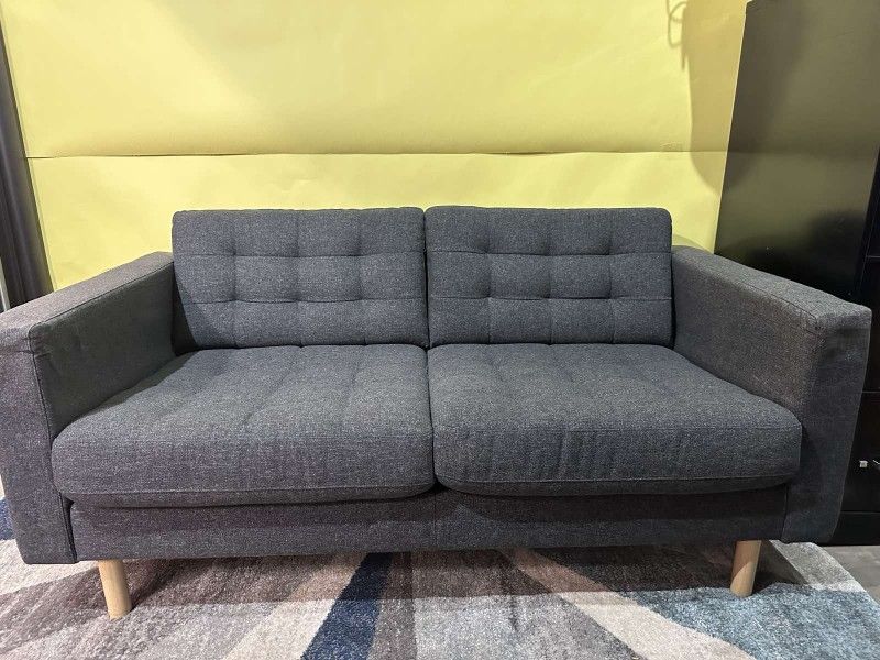 IKEA LANDSKRONA 2-seat sofa, Dark Gray 64" Couch LIKE NEW - FLOOR MODEL