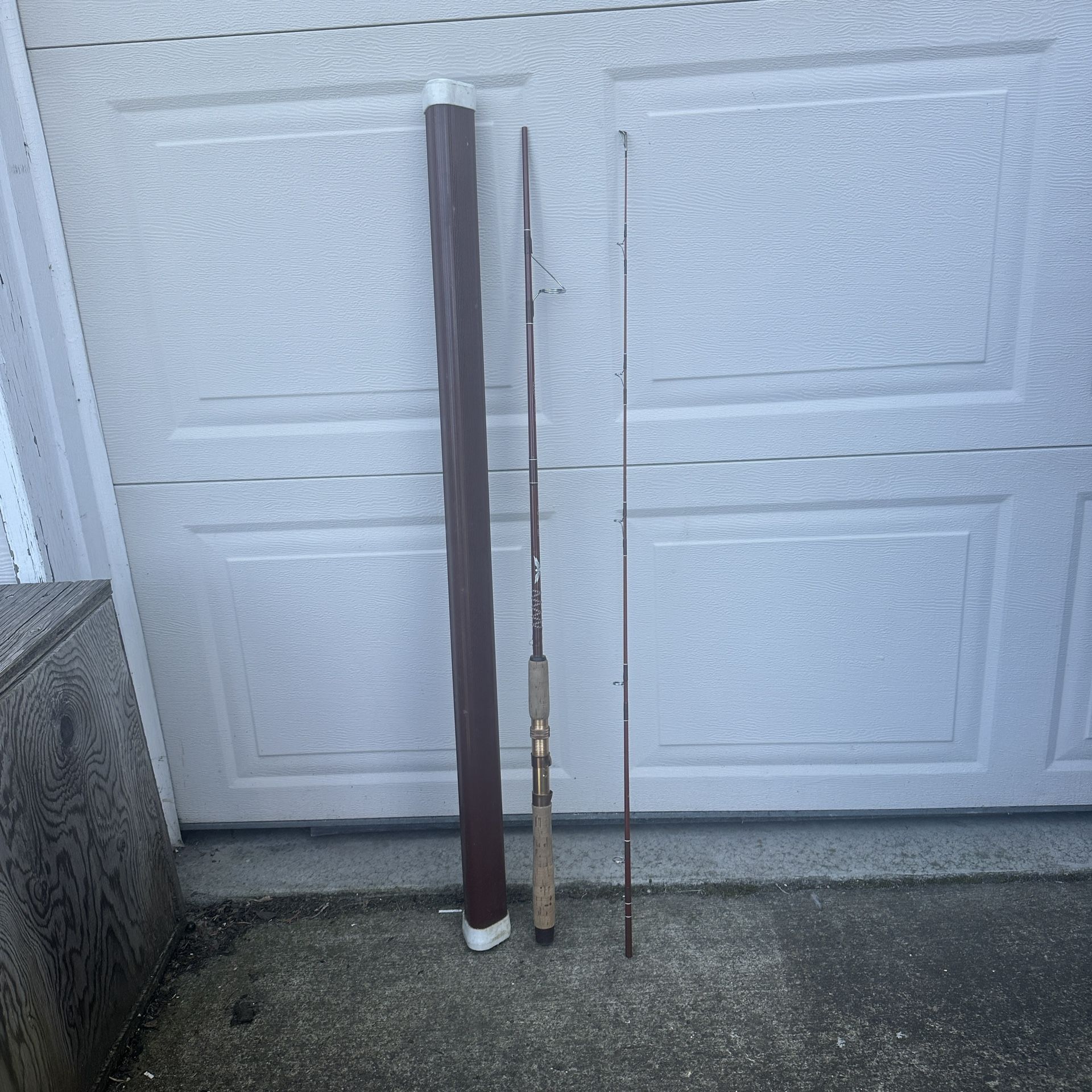 Fenwick FS65 Vintage Fishing Spinning Rod Pole W/ Tube And Sock
