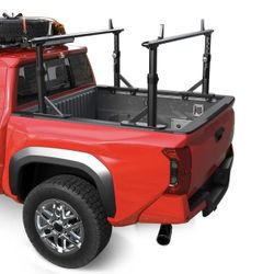 800 LBS Truck Ladder Rack, 19"-25" Quick-Adjust Aluminum Truck Bed Rack, Fit for Toyota Tacoma Jeep Gladiator Mid-Size Pickups with Bed Rails