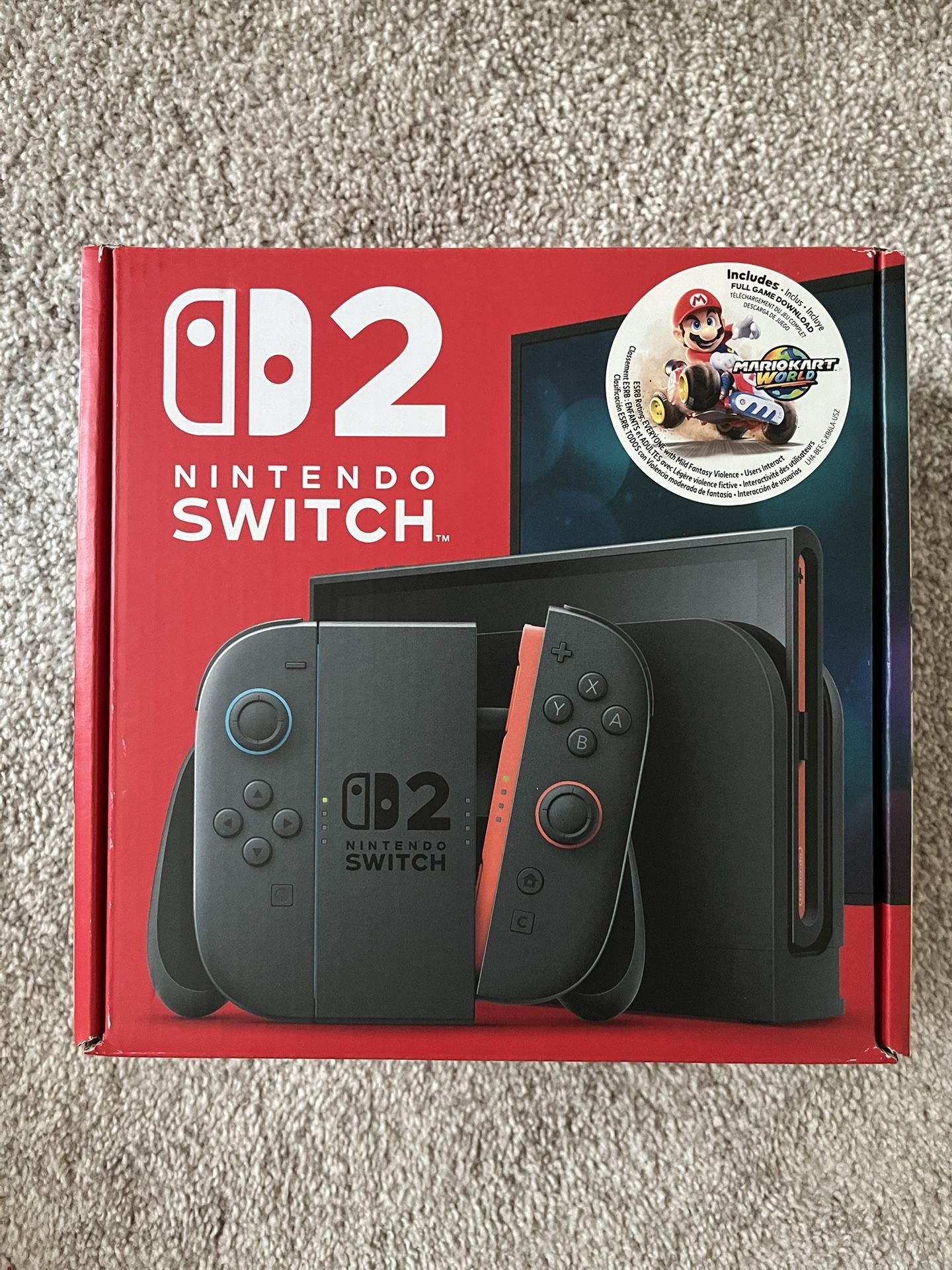 Nintendo switch 2 + Mario Kart World Bundle (Digital Download Code)